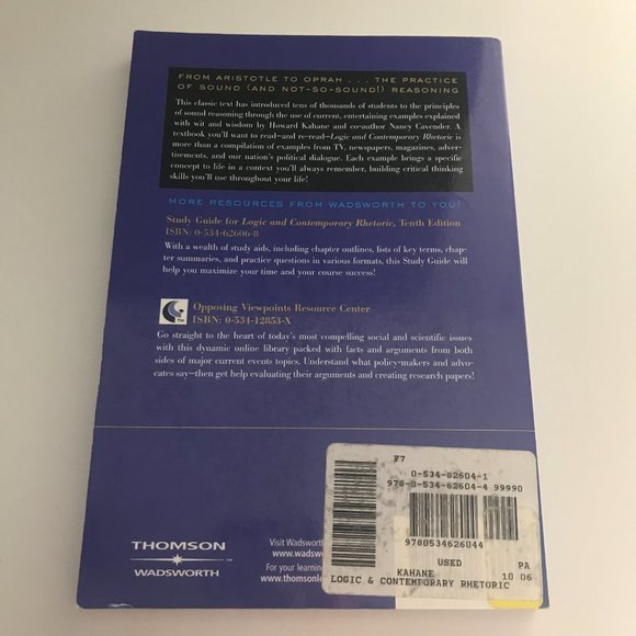 Logic and Contemporary Rhetoric: The Use of...Book - Picture 3 of 3